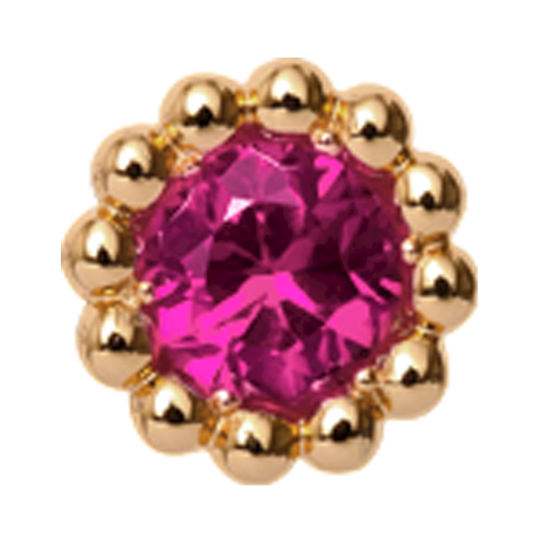 650-G07Pink , Christina Pink Ruby Flower rings* køb det billigst hos Guldsmykket.dk her